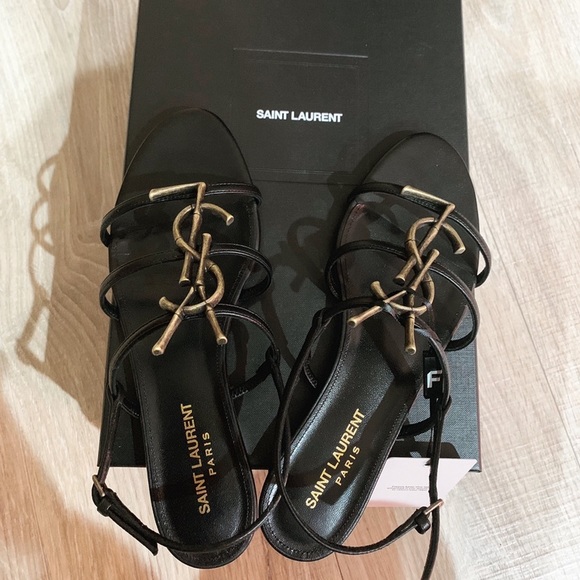 ysl cassandra sandal flat